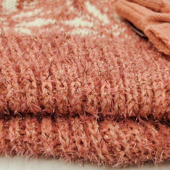 NWT KIDS DOUBLE POM POM HAT & GLOVE SET - Picture 2 of 4